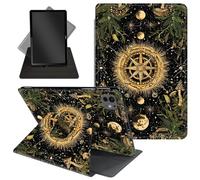 Case for iPad Pro 11 Inch 2024 5th Generationg (M4),360 Degree Rotating Protective Stand Cover with Auto Wake/Sleep,for iPad Pro 11 Inch 2024,Celestial Zodiac & Mushroom