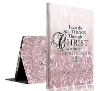 Case for iPad Pro 11 Inch 4th/3rd/2nd/1st Gen 2022/2021/2020/2018 and iPad Air 5th / 4th Gen 10.9 2022/2020,Standing Cover Case with Auto Sleep/Wake,Pink Philippians 4-13