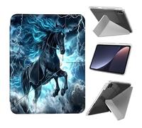 Case for iPad Pro 11 inch 4th/3rd/2nd/1st Generation (2022 2021 2020 2018) with Pencil Holder, Ultra Thin Lightweight Y-Shaped Stand Cover Auto Wake/Sleep,Thunder Horse