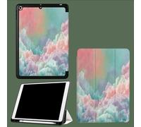 Case for iPad Pro 11 Inch 4th/3rd/2nd Generation 2022/2021/2020, Soft Slim Trifold Stand Protective Case with Pencil Holder, Auto Sleep/Wake,Watercolor Clouds
