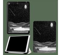 Case for iPad Pro 11 Inch 4th/3rd/2nd Generation 2022/2021/2020, Soft Slim Trifold Stand Protective Case with Pencil Holder, Auto Sleep/Wake,Night Scene