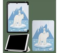 Case for iPad Pro 11 Inch 4th/3rd/2nd Generation 2022/2021/2020, Soft Slim Trifold Stand Protective Case with Pencil Holder, Auto Sleep/Wake,Polar Bear