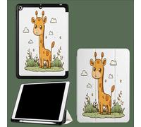 Case for iPad Pro 11 Inch 4th/3rd/2nd Generation 2022/2021/2020, Soft Slim Trifold Stand Protective Case with Pencil Holder, Auto Sleep/Wake,Cartoon Giraffe