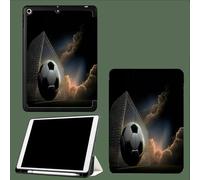 Case for iPad Pro 11 Inch 4th/3rd/2nd Generation 2022/2021/2020, Soft Slim Trifold Stand Protective Case with Pencil Holder, Auto Sleep/Wake,Soccer Ball Goal