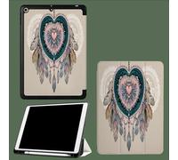 Case for iPad Pro 11 Inch 4th/3rd/2nd Generation 2022/2021/2020, Soft Slim Trifold Stand Protective Case with Pencil Holder, Auto Sleep/Wake,Cute Dream Catcher