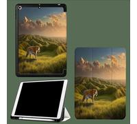 Case for iPad Pro 11 Inch 4th/3rd/2nd Generation 2022/2021/2020, Soft Slim Trifold Stand Protective Case with Pencil Holder, Auto Sleep/Wake,Tiger Hills