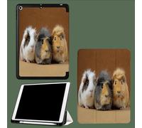 Case for iPad Pro 11 Inch 4th/3rd/2nd Generation 2022/2021/2020, Soft Slim Trifold Stand Protective Case with Pencil Holder, Auto Sleep/Wake,Cute Guinea Pig