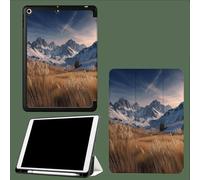 Case for iPad Pro 11 Inch 4th/3rd/2nd Generation 2022/2021/2020, Soft Slim Trifold Stand Protective Case with Pencil Holder, Auto Sleep/Wake,Wheat Fields Mountains