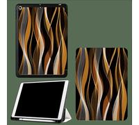 Case for iPad Pro 11 Inch 4th/3rd/2nd Generation 2022/2021/2020, Soft Slim Trifold Stand Protective Case with Pencil Holder, Auto Sleep/Wake,Wavy Lines