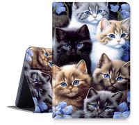 Case for iPad Pro 11 Inch Case (2024 Model, 5th Gen) PU Leather Smart Protective Cover with Auto Sleep/Wake for iPad Pro 11" 2024,Cute Cat