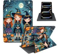 Case for iPad Pro 11 Inch (M5 2025 / M2 2022) iPad Air 4 & 5 10.9 Inch (2020/2022), 360° Rotating PU Leather Stand Cover with Auto Sleep/Wake, Shockproof TPU Backl, Witches Trio