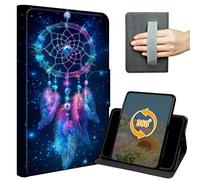 Case for iPad Pro 11 Inch M5 2025/M4 2024 Slim PU Leather 360 Degree Rotating Multiple Viewing Angles Folio Stand Shell Cover with Hand Strap Auto Wake/Sleep Magnetic Clasp, Galaxy Dreamcatcher