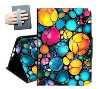 Case for iPad Pro 11 (M4/M5) 2024/2025,with Hand Straps and Auto Wake/Sleep Leather Slim Multiple Angles Stand Smart Cover for iPad 11 Inch 2025 2024,Beach Watercolor Stone