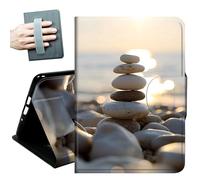 Case for iPad Pro 11 (M4/M5) 2024/2025,with Hand Straps and Auto Wake/Sleep Leather Slim Multiple Angles Stand Smart Cover for iPad 11 Inch 2025 2024,Sea Stone