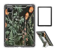 Case for iPad Pro 12.9 2022/2021/2020/2018,Clear TPU Shockproof Stand Bumper Back Cover Transparent Case for iPad Pro 12.9" 6th Gen/5th Gen/4th Gen/3rd Gen,Midnight Flowers
