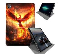 Case for iPad Pro 12.9 2022/2021/2020/2018/iPad Air 13 2024/2025-360 Rotating Stand Folding Protective Cover with Auto Sleep/Wake,Majestic Phoenix Rising