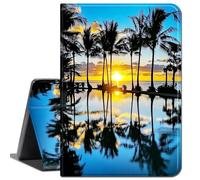 Case for iPad Pro 12.9 2022/2021/2020/2018,Smart Shell Stand Cover with Auto Wake/Sleep Cases for iPad Pro 12.9" 6th Gen/5th Gen/4th Gen/3rd Gen,Coast Sea Palm Trees