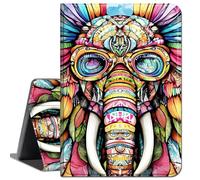 Case for iPad Pro 12.9 2022/2021/2020/2018,Smart Shell Stand Cover with Auto Wake/Sleep Cases for iPad Pro 12.9" 6th Gen/5th Gen/4th Gen/3rd Gen,Colorful Elephant