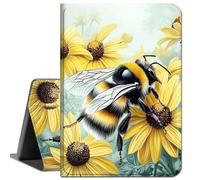 Case for iPad Pro 12.9 2022/2021/2020/2018,Smart Shell Stand Cover with Auto Wake/Sleep Cases for iPad Pro 12.9" 6th Gen/5th Gen/4th Gen/3rd Gen,Sunflower and Bee