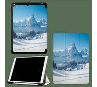 Case for iPad Pro 12.9 2022/2021/2020, Leather Tri-fold Stand Case Smart Cover with Auto Sleep/Wake, for iPad Pro 12.9 Inch 6th/5th/4th Generation Snow Mountain Winter Mountains-Blue