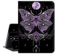 Case for iPad Pro 12.9 Case 5th / 6th Generation Case 2021/2022,Slim Lightweight Smart Shell Stand Cover with Auto Wake/Sleep for iPad Pro 12.9 inch,Purple Butterfly and Moon