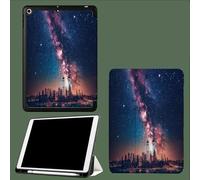 Case for iPad Pro 12.9 Case 6th/5th/4th Generation, TPU Flexible Back Cover with Pencil Holder for iPad 12.9 Pro 2022/2021/2020, Auto Wake/Sleep Empty Starry Sky New York City-Blue