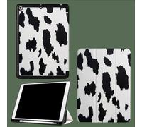 Case for iPad Pro 12.9 Inch 2022 2021 2020（6th/5th/4th Generation）with Pencil Holder,Trifold Stand Lightweight Smart Cover with Auto Wake/Sleep Animal Textures Dairy Cow