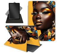 Case for iPad Pro 12.9 Inch 6th/5th/4th Gen (2022/2021/2020) / iPad Air 13 Inch M3/M2 (2024/2025),360 Degree Rotating Protective Stand Cover with Auto Wake/Sleep,African American Woman-1121