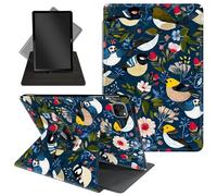 Case for iPad Pro 12.9 Inch 6th/5th/4th Gen (2022/2021/2020) / iPad Air 13 Inch M3/M2 (2024/2025),360 Degree Rotating Protective Stand Cover with Auto Wake/Sleep,Australian Bird's,Flowers