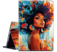 Case for iPad Pro 12.9 Inch 6th/5th/4th Gen (2022/2021/2020)/iPad Air 13 Inch M3/M2 (2024/2025),Adjustable Folio Anti-Slide Stand Smart Cover with Auto Wake/Sleep, African American Woman-1120