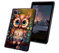 Case for iPad Pro 12.9 inch 6th/5th/4th Generation 2022/2021/2020 Release Slim Lightweight Soft TPU Silicone Non-Slip Shock Proof Protective Black Tablet Cover - Owl in The Tree