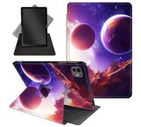 Case for iPad Pro 13 Inch 2024 7th Generationg (M4),360 Degree Rotating Protective Stand Cover with Auto Wake/Sleep,for iPad Pro 13 Inch 2024,Moon and Space 212
