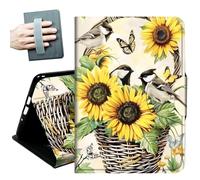 Case for iPad Pro 13 (M4/M5) 2024/2025,with Hand Straps and Auto Wake/Sleep Leather Slim Multiple Angles Stand Smart Cover for iPad Pro 13 '' M5/M4,Birds and Butterfliy