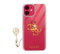 Case for iPhone 11 Bi-material 4G Charms Guess clear Logo golden