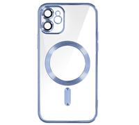 case for iPhone 11, silicone with chrome light blue camera protection.