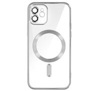 Case for iPhone 12 - Silicone Camera Protection, Contoured Chrome Silver