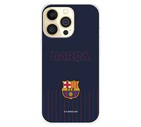 Case for iPhone 14 Pro FC Barcelona Barsa Blue Background to Protect Your Mobile Phone, Flexible Silicone Case with Official FC Barcelona License