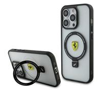 Ferrari Hardcase for iphone 15 Pro 6.1" with MagSafe & Ring Stand Black