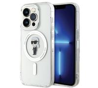 Case For iPhone 15 Pro Karl Lagerfeld MagSafe Compatible Transparent Figure