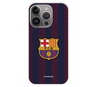 Case for iPhone 15 Pro MAX FC Barcelona Stripes Blaugrana Transparent to Protect Your Mobile Phone Flexible Silicone Case with Official FC Barcelona License