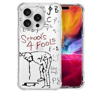 Case for iPhone 15 Pro Max,Hate Learning Personality Pranks Clear Cases Pattern Cute Cover for Girls Men Slim Thin Soft Shockproof PhoneCase