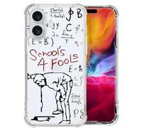 Case for iPhone 16 Plus,Hate Learning Personality Pranks Clear Cases Pattern Cute Cover for Girls Men Slim Thin Soft Shockproof PhoneCase