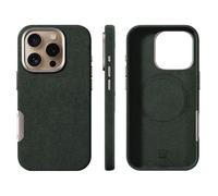 Case for iPhone 16 Pro Max/16 Pro, Compatible with Magsafe Genuine Italian Alcantara Suede Supercar-Level Luxury Feel Slim & Lightweight Scratch-Resistant (Dark Green, 16 Pro Max)