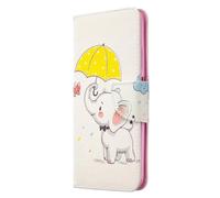 Case for iPhone 16 Pro Max, 3D Painted Shockproof Flip Case PU Leather Notebook Wallet with Magnetic Stand Card Holder ID Slots Folio Soft TPU Bumper Protective Cover Elephant
