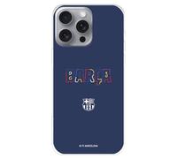 Case for iPhone 16 Pro MAX FC Barcelona Shield Transparent Lines to Protect Your Mobile Phone, Flexible Silicone Layer with Official FC Barcelona License