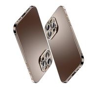 Case for iPhone 16 Pro Max, Ultra-Thin Magnetic Adsorption Metal Frame with Real Button Control, Matte PC Back, Stainless Steel Edges, Camera Cutout Full Protection Cover(Desert Titanium,16 Pro Max)