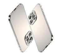Case for iPhone 16 Pro Max, Ultra-Thin Magnetic Adsorption Metal Frame with Real Button Control, Matte PC Back, Stainless Steel Edges, Camera Cutout Full Protection Cover(Natural Titanium,16 Pro Max)