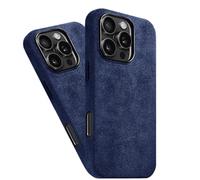 Case for iPhone 17 & 16 Pro Max/Pro/Air, Microfiber Suede Phone Case, Compatible with MagSafe, Slim Full-Wrap Grip Cover, N52 Magnets, Washable & Stain Resistant(Blue,16 Pro)