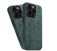 Case for iPhone 17 & 16 Pro Max/Pro/Air, Microfiber Suede Phone Case, Compatible with MagSafe, Slim Full-Wrap Grip Cover, N52 Magnets, Washable & Stain Resistant(Green,16 Pro Max)