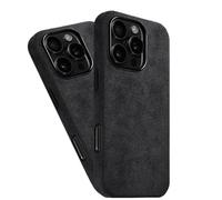 Case for iPhone 17 & 16 Pro Max/Pro/Air, Microfiber Suede Phone Case, Compatible with MagSafe, Slim Full-Wrap Grip Cover, N52 Magnets, Washable & Stain Resistant(Black,16 Pro Max)